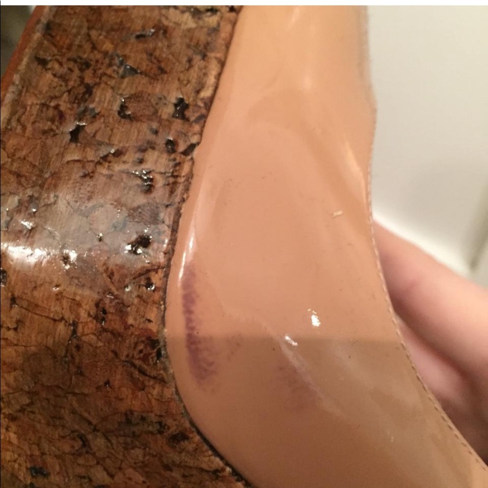 Christian louboutin nude patent leather cork wedges - Picture 7 of 8